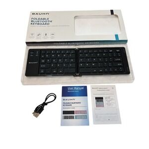 Bauhn HT720 Foldable Bluetooth Keyboard Wireless Portable USB-C w/ Box Manual